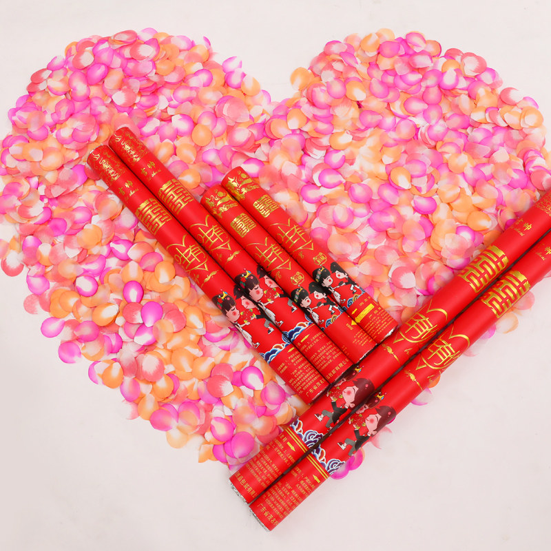 花筒婚庆用品彩花手礼花炮筒彩带结婚礼花