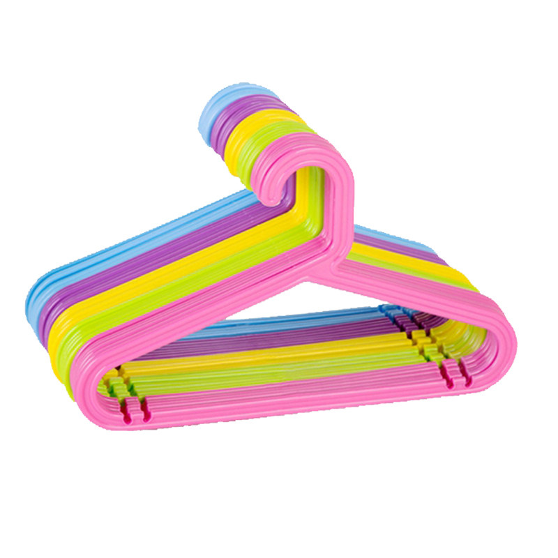 衣架彩色塑料儿童衣挂裤架衣撑衣服晾衣架20个塑料衣架