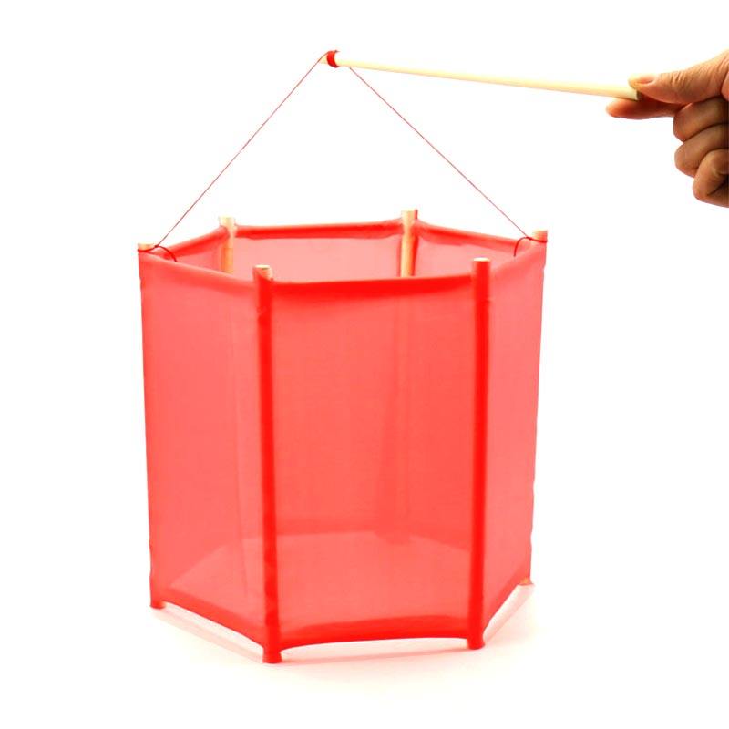 春节元宵灯笼儿童手工diy方形布艺手提宫灯灯笼