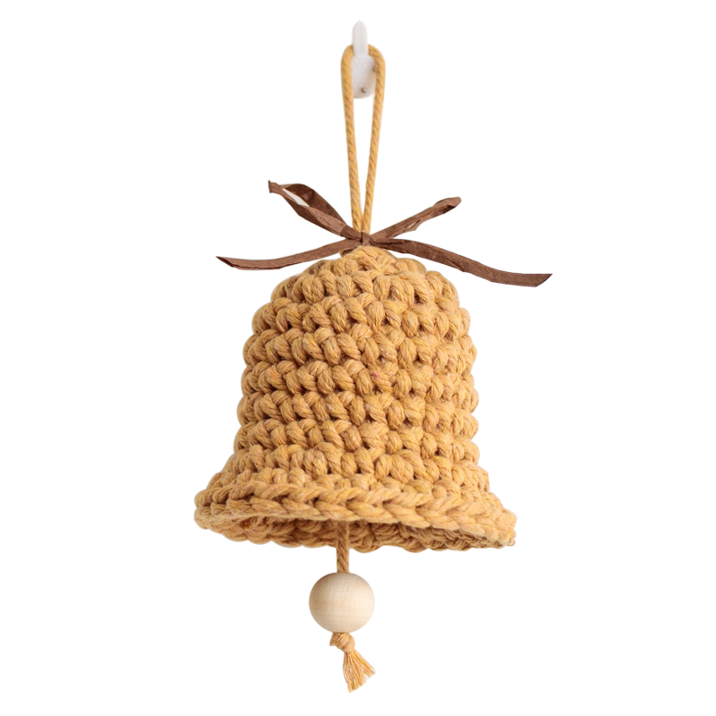 阿楹 小铃铛挂件圣诞节装饰品 新年门上风铃创意日系北欧编织挂饰