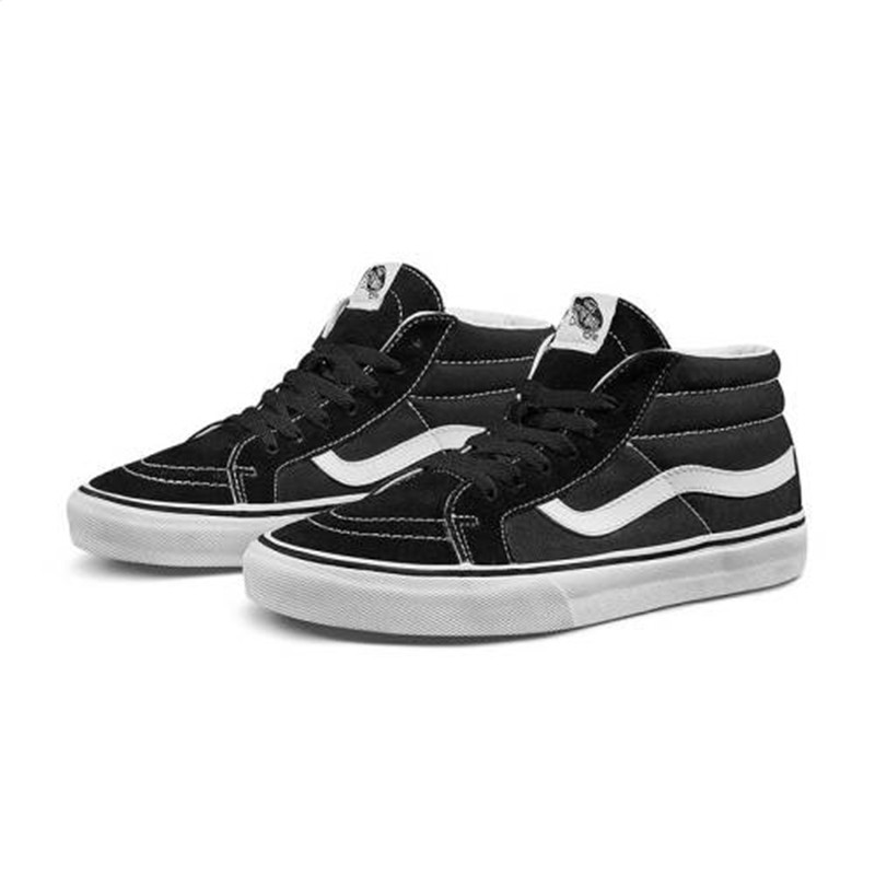 酷动vans万斯经典sk8黑白中帮男女运动休闲滑板板鞋