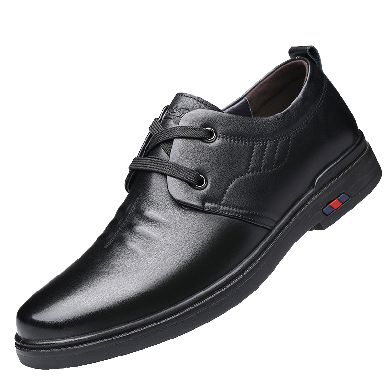 皮鞋春秋秋季真皮老爷车男士商务休闲套脚牛皮单鞋