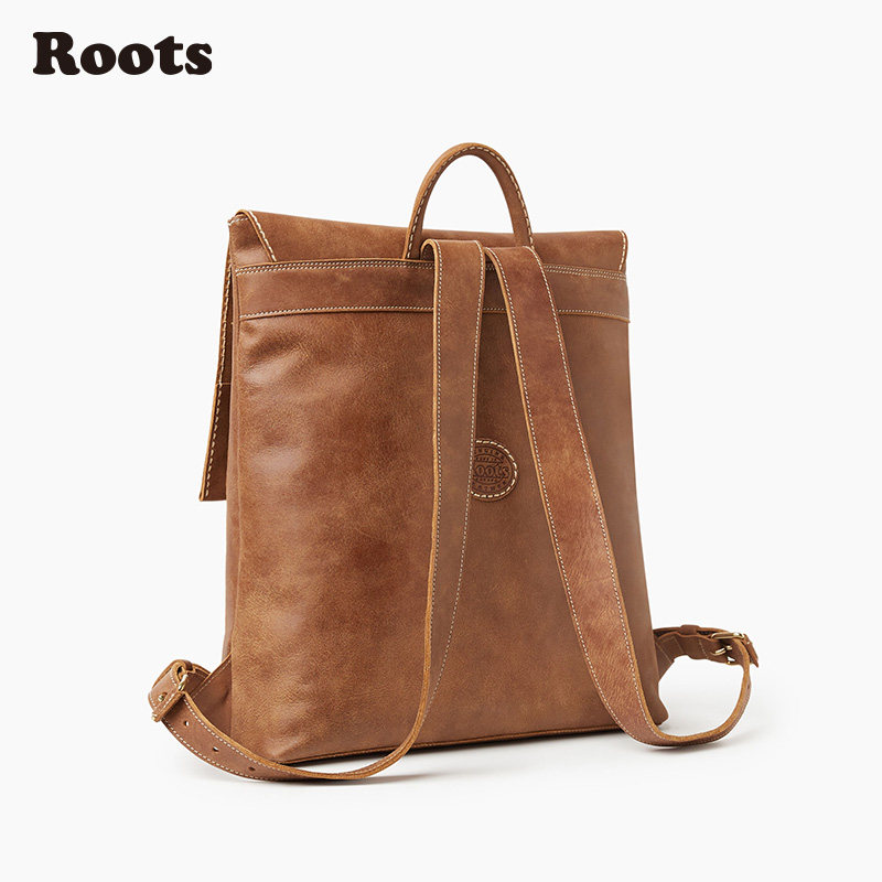 roots加拿大2021秋冬新款手工真皮raiders背包双肩包双肩背包