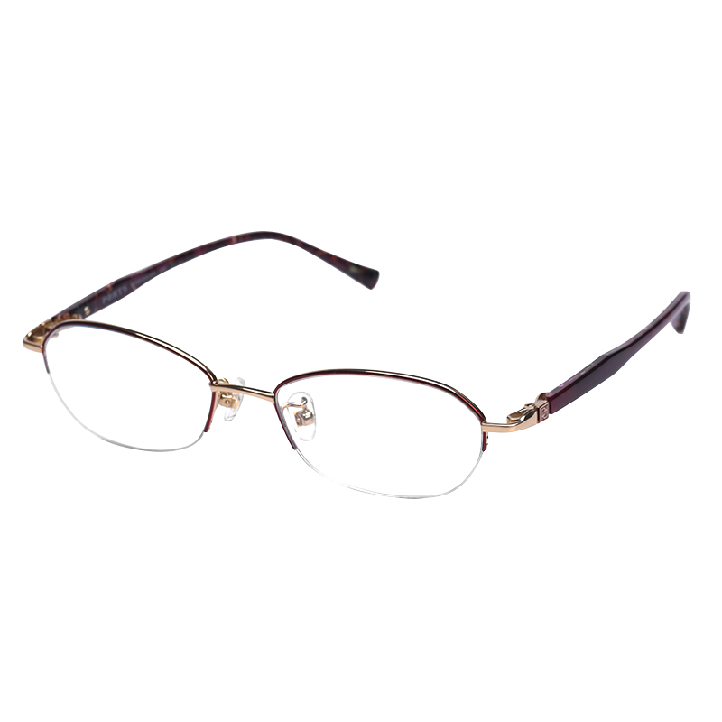 ports宝姿女士半框近视近视眼眼镜架小脸舒适椭圆眼镜架