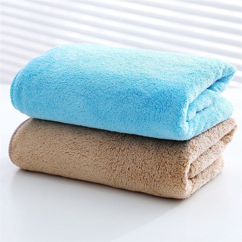 加大80x40cm超强吸水毛巾珊瑚绒擦头发速干不掉毛加厚干发大毛巾