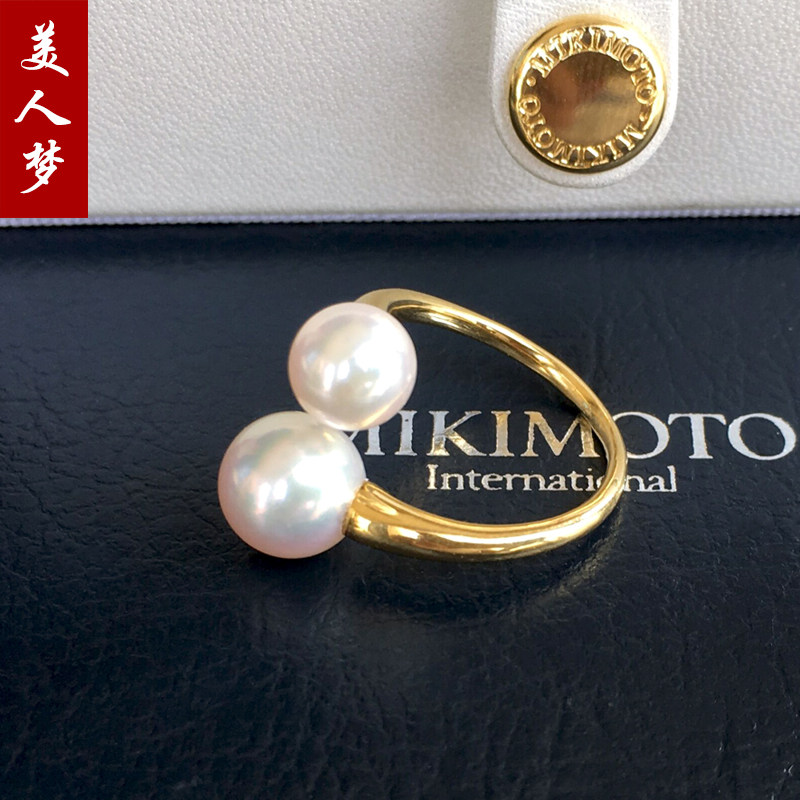 美人梦18k金akoya天女海水珍珠戒指 经典活口珠-mc母婴网
