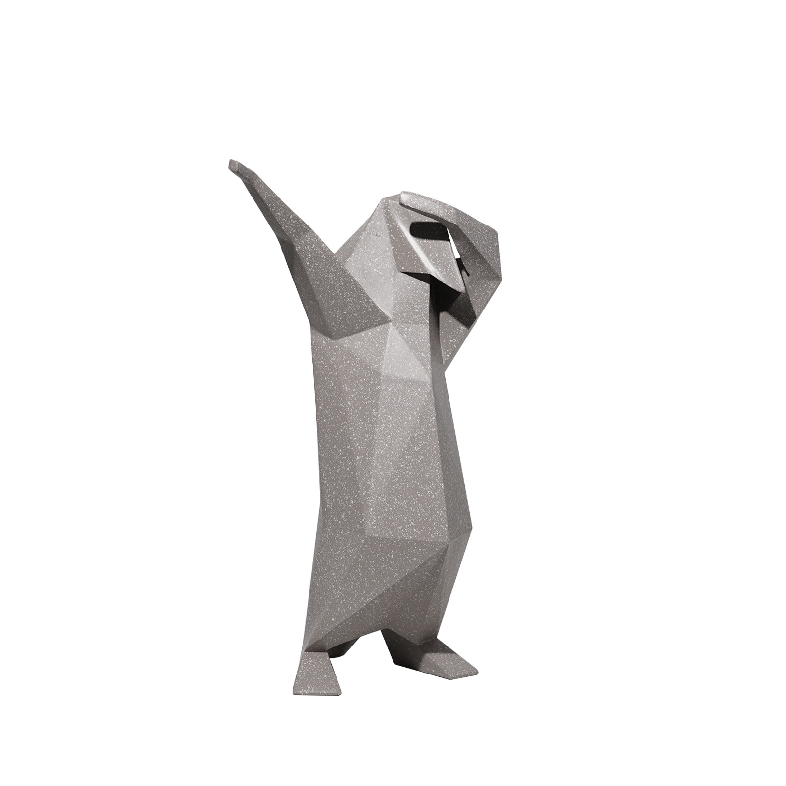 创意样板房灰色企鹅手办玩偶公仔雕塑摆件客厅摆件