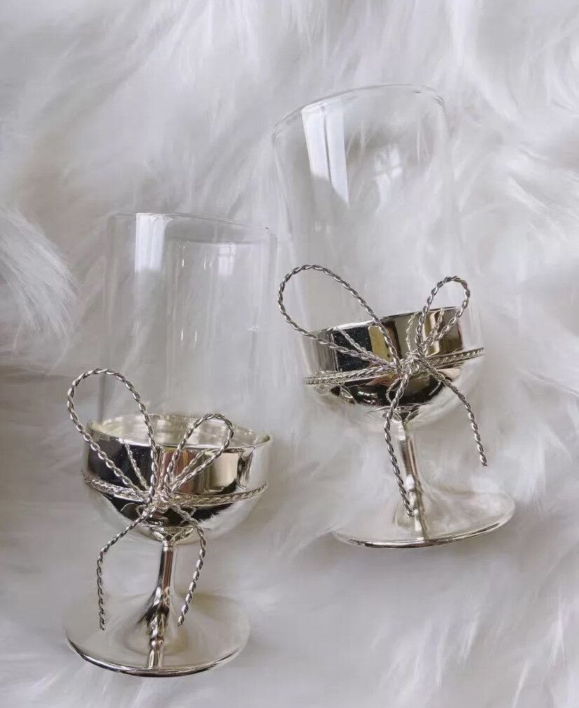 现货情人节赠礼新婚礼盒wedgwoodverawang香槟爱之结高脚杯异形
