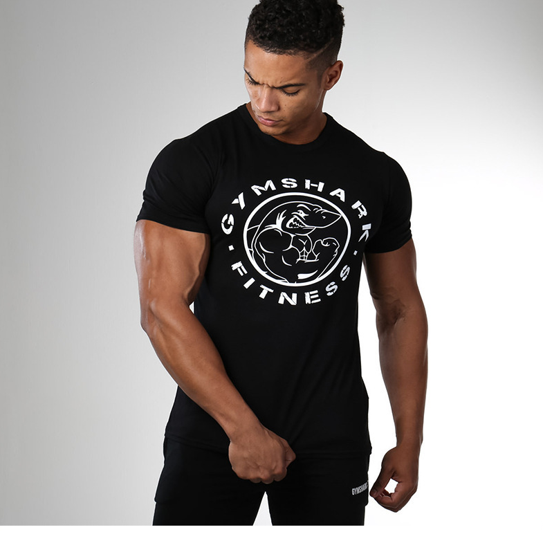 gymshark英国欧美夏季健身运动休闲t恤短袖男肌肉兄弟跑步训练服