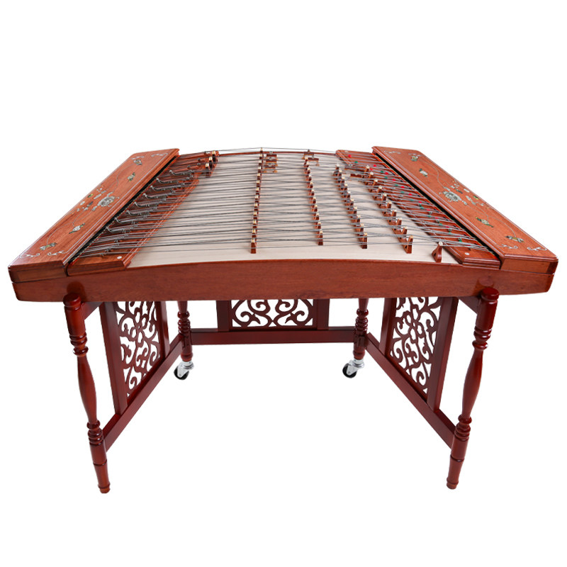 盛乐402扬琴乐器专业演奏杨琴考级入门老花梨贝雕洋琴演出琴正品