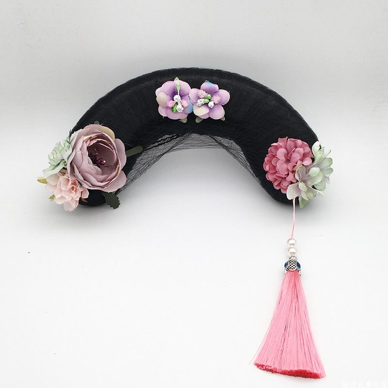 儿童古装清朝满族格格旗头假发延禧攻略皇后福晋贵妃甄嬛配饰发髻