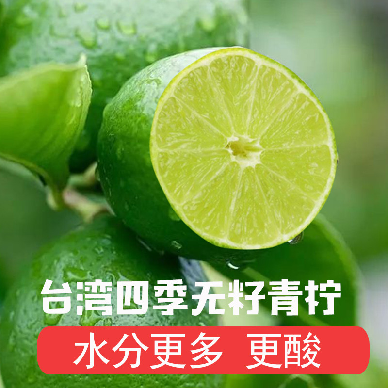 一级精品台湾无籽四季四季青青柠檬新鲜香水柠檬柠檬