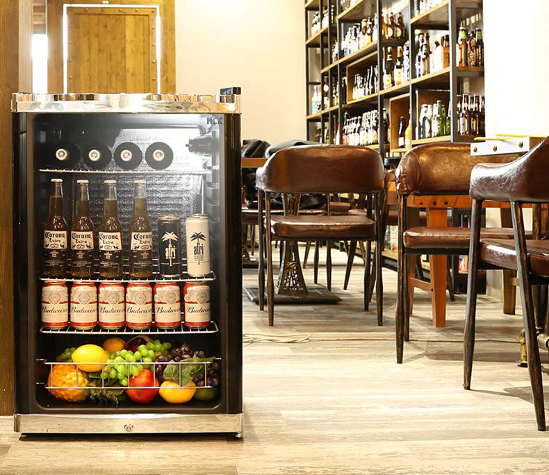 hck哈士奇办公室家用冰吧客厅冰箱进口冷藏单门商用茶叶保鲜酒柜