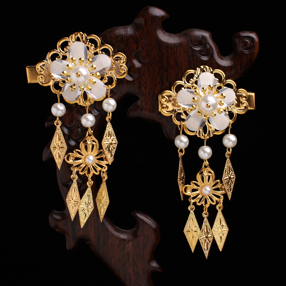 风痕汉服发饰发簪古装头饰古风复古流苏古代发夹发梳步摇舞蹈表演