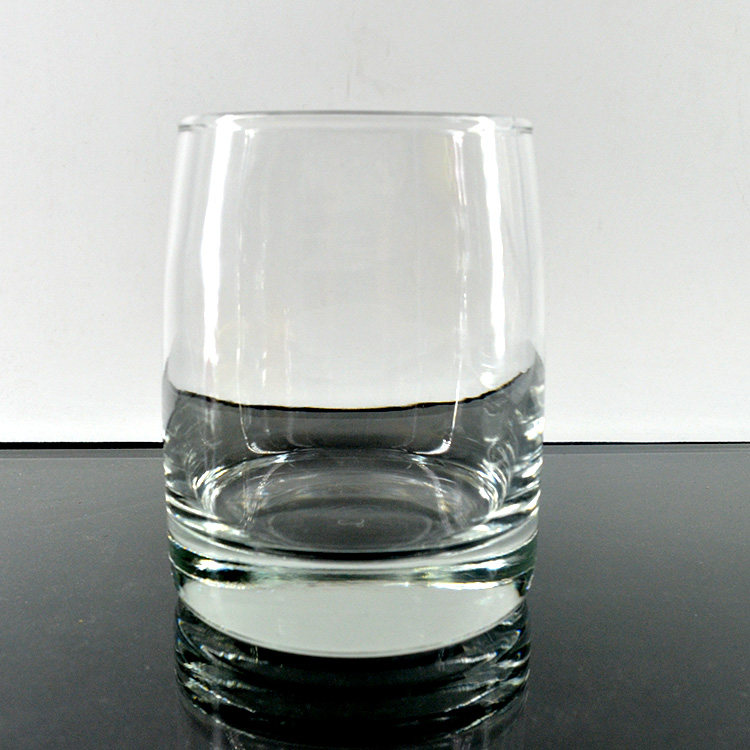 利比韦伯圆形收口厚底玻璃牛奶奶杯果汁杯直玻璃杯