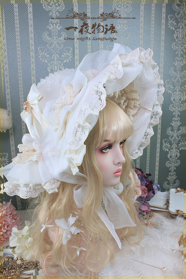 茶会原创一夜物语正品lolita头饰ap花嫁生成lolita洛丽塔配饰小物