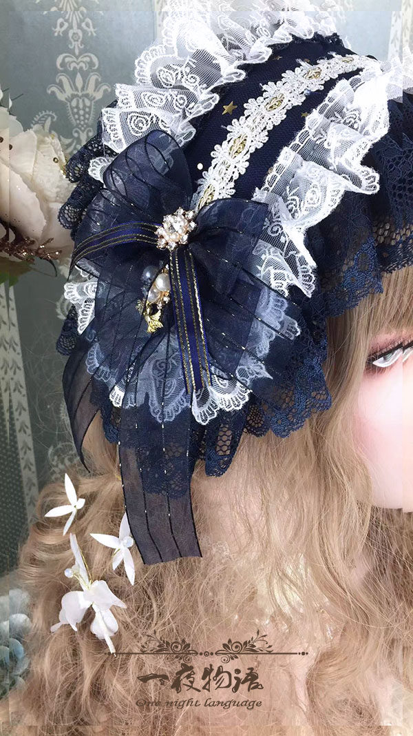 全款一夜物语lolita秘镜天使头饰金发发饰现货lolita洛丽塔配饰小物