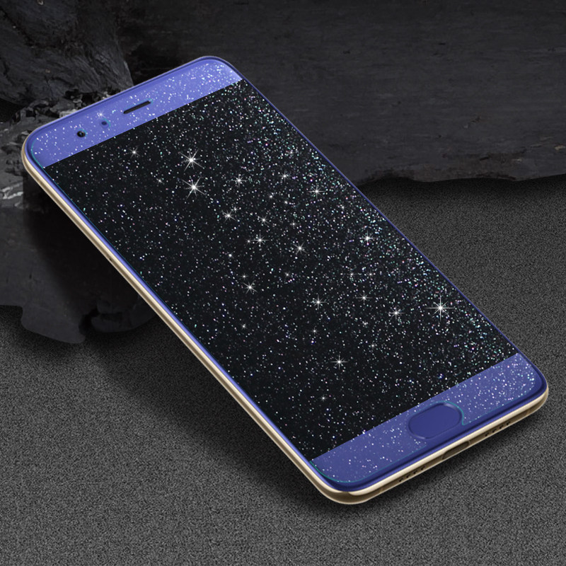 axidi 新款小米6钢化膜钻石炫彩年轻个性小米六手机贴膜非全屏mi6半屏