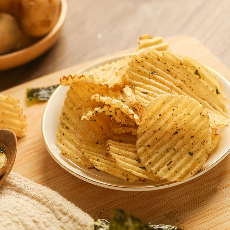 印尼进口calbee卡乐卡乐比比波塔咸蛋黄海苔味薯片膨化食品
