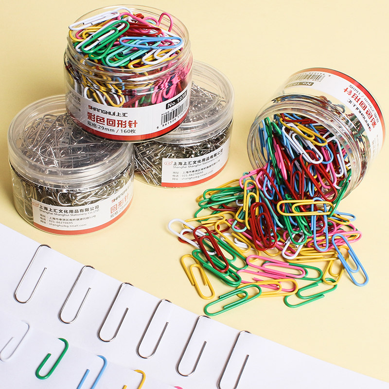 加厚大号彩色安全别针创意可爱曲别针文具小回行针回针夹子回旋针￥4