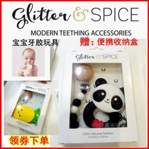 Clear Barn Canada Baby Silicone Gel Fixation Tooth grinding stick Glitter Spice baby biting toy can be boiled