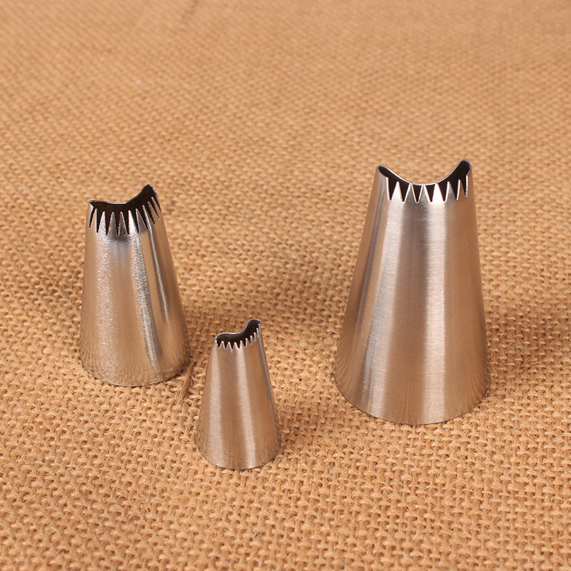 大中小荷花花瓣叶子裱花韩式ins简约不锈钢烘焙裱花嘴