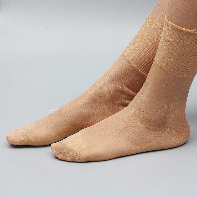 女士老式宽口尼龙锦纶丝袜夏天松口袜中老年人女袜子超薄妈妈老人