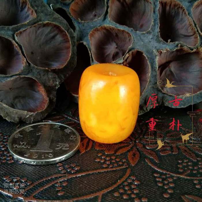 天然老蜜蜡桶珠墩子饼子吊坠散珠车轮珠大金刚手串顶珠菩提配珠 - 图0