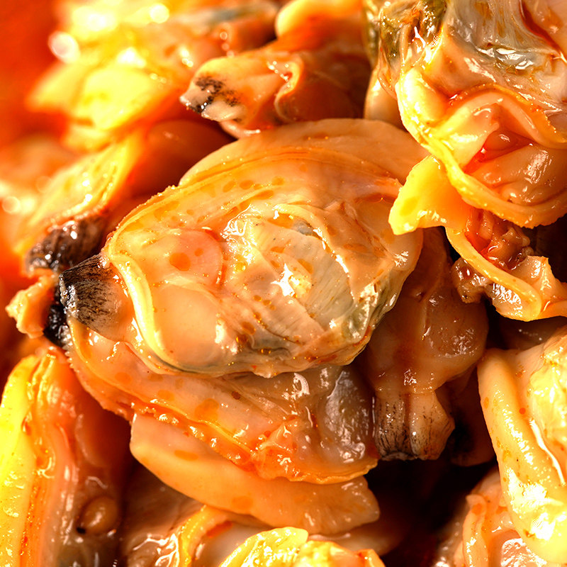 小渔夫网红麻辣蛤蜊肉小海鲜即食捞汁香辣扇贝罐装去壳零食下饭菜