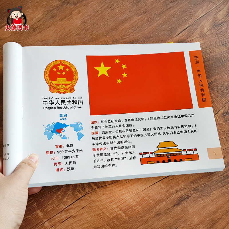 各国国旗书大全儿童认识国旗认标志 宝宝学认国家国旗图片书籍认知各