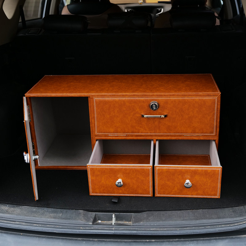 轿车后备箱储物箱车载内饰收纳箱时尚的外形精致的工艺支持专车定制来