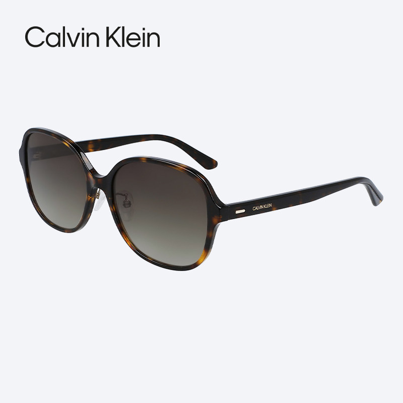 calvinklein品牌太阳镜圆形女款素颜潮镜防紫外线墨镜太阳眼镜