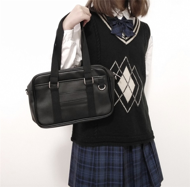 日系jk手提包制服单肩pu女士包包百搭校园单肩背包