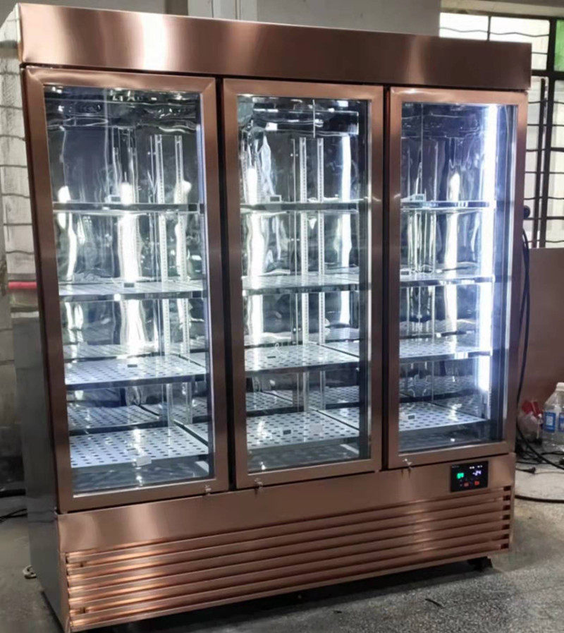 歌润牛肉肉冻柜排酸机西餐厅干式牛排熟成柜黑展示柜