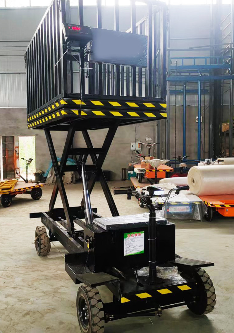 电动车四轮平板载重举升升降农贸市场牛羊地磅定做电动四轮车