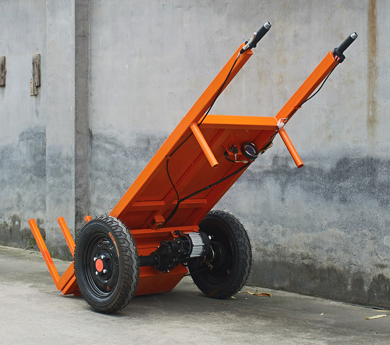 拉货电动拉砖平板车载货两轮助力力推周转建筑电动四轮车
