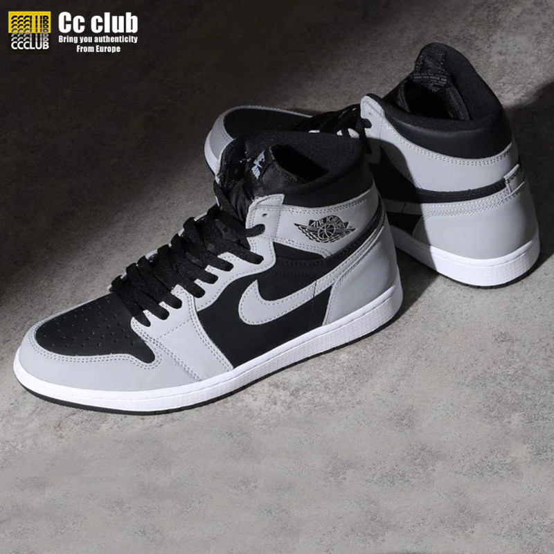 airjordanaj1黑灰影子麂皮脚趾高帮篮球鞋555088035运动休闲鞋