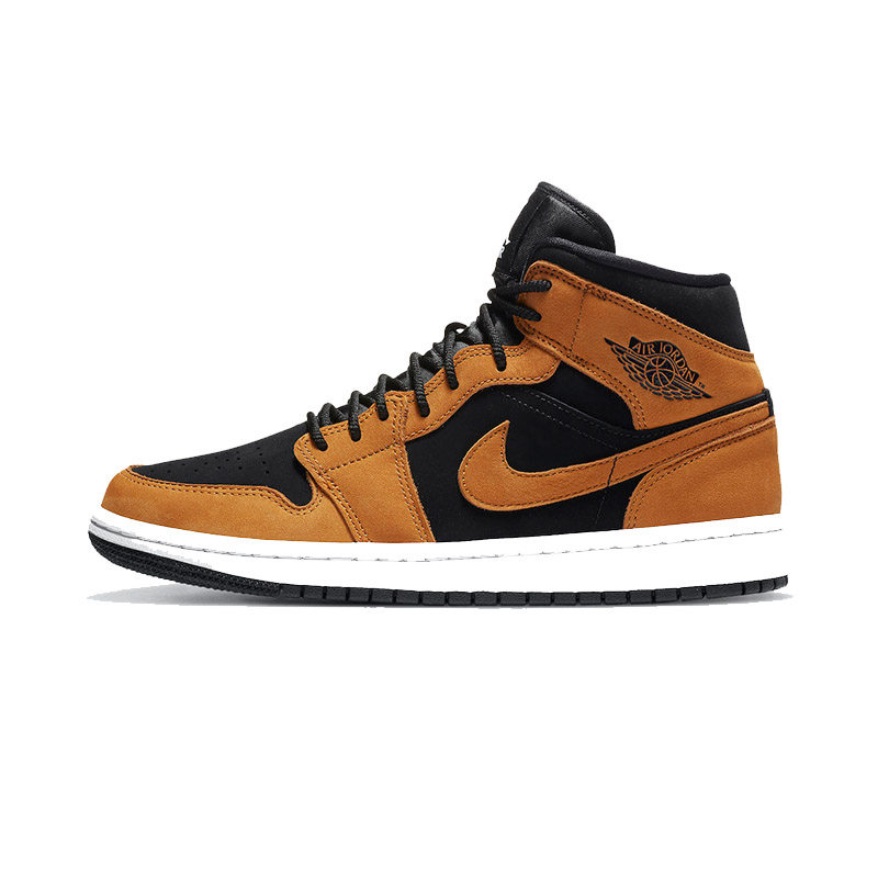 airjordanmidaj1小麦棕黄黄色新秀矿石中帮篮篮球鞋