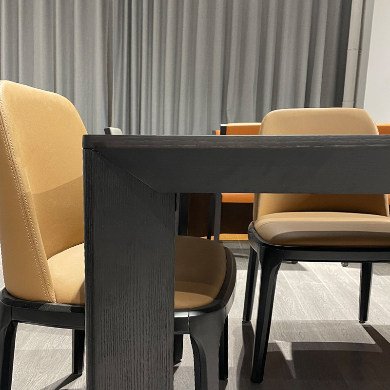 poliform宝利利丰minotti意式极简进口烟熏木色餐桌餐桌