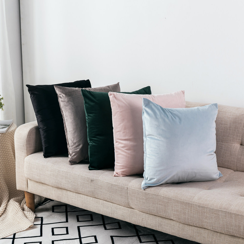 北欧荷兰卧室床头纯色家用沙发靠垫抱枕客厅靠垫