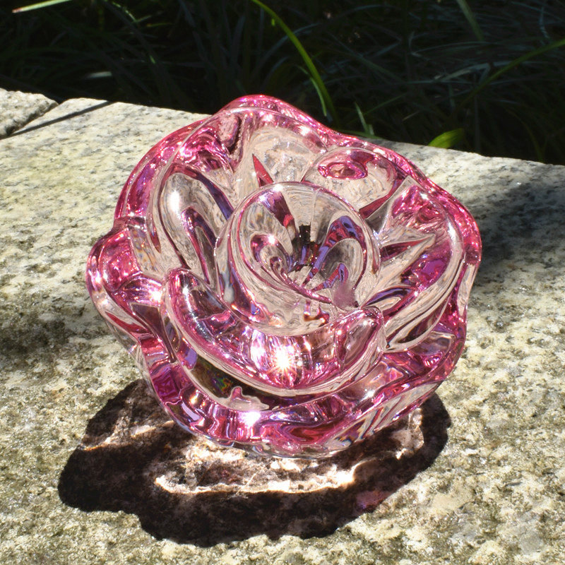 儿童大号透明粉色玫瑰玫瑰花花朵摆件亚克力电玩手工串珠