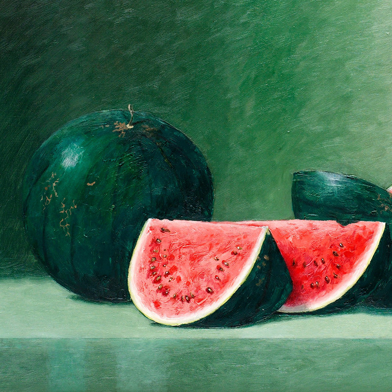 philipvonschantz清新消暑西瓜油画插画画艺术生手手机保护套