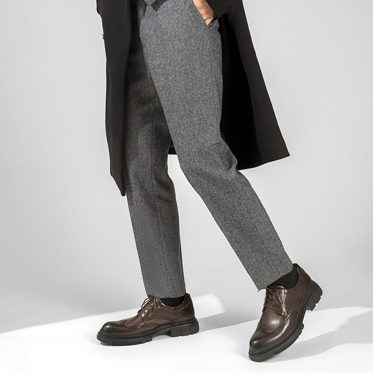 m万步系列奥康男鞋2021秋季新款男商务宴会正装皮鞋布洛克鞋