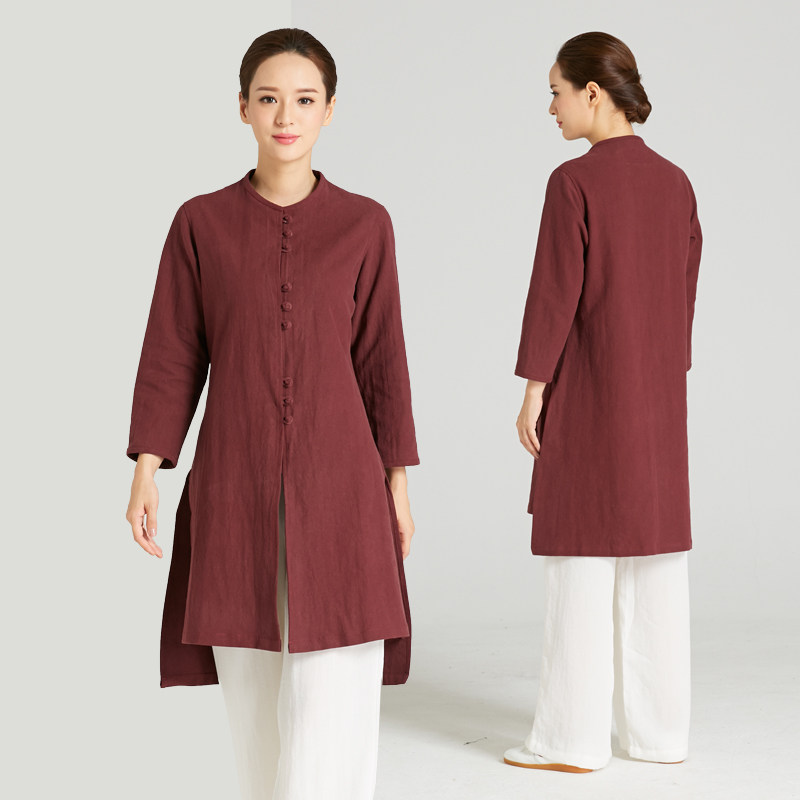 太极武农武当女士休闲晨练道袍道服民国国风太极服