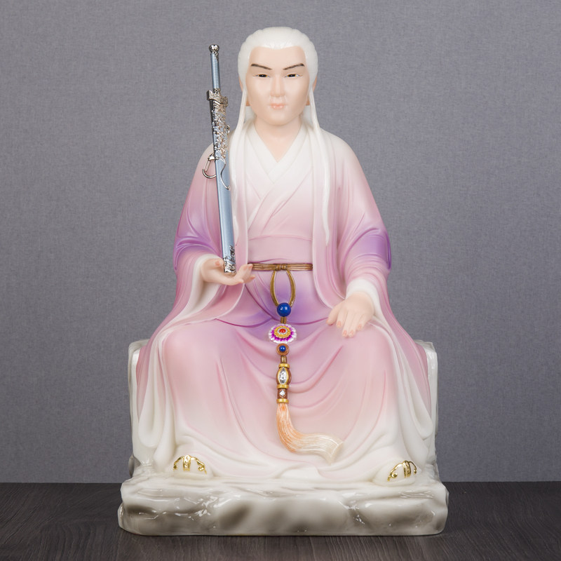 东华帝君神像汉白玉工艺品摆件王公扶桑大帝紫府摆件