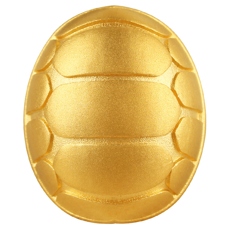 古法黄金富甲天下足金999乌龟壳转运珠哑光背云手串吊坠项链新