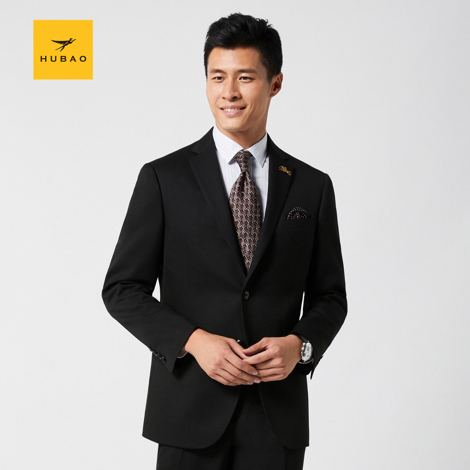 虎豹春秋男士套西商务工装外套合身套装西服西服套装