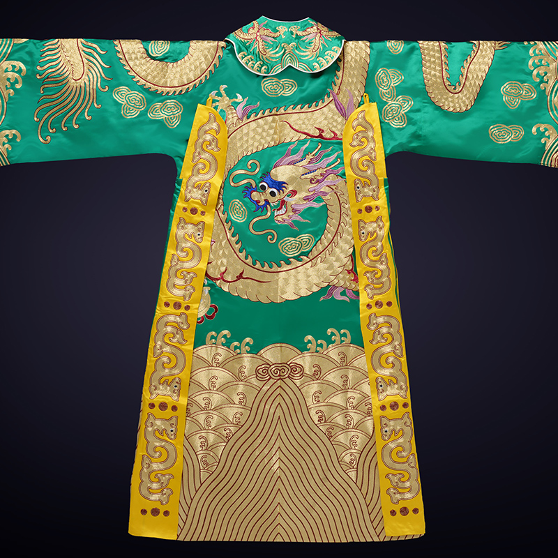 京剧大龙蟒演出服装裘派老生表演服装花脸蟒老生蟒表演服定制