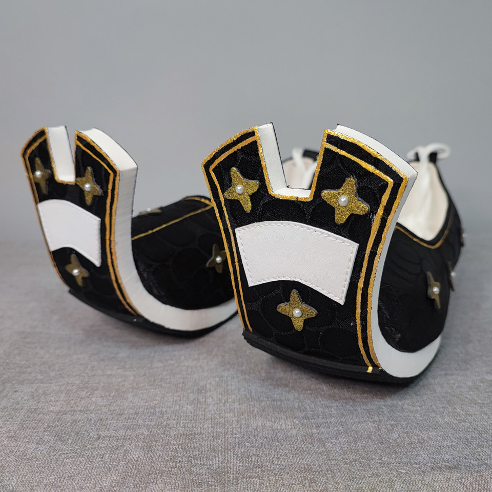 山河新款手绘赤舄魏晋汉服百搭翘头履男38-44单鞋