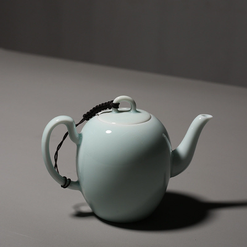 茶壶福建德化影青陶瓷美人功夫功夫茶茶具青瓷茶壶